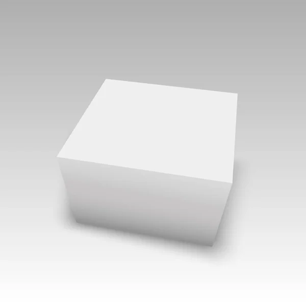Blanco papier of kartonnen doos sjabloon. Vectorillustratie. — Stockvector