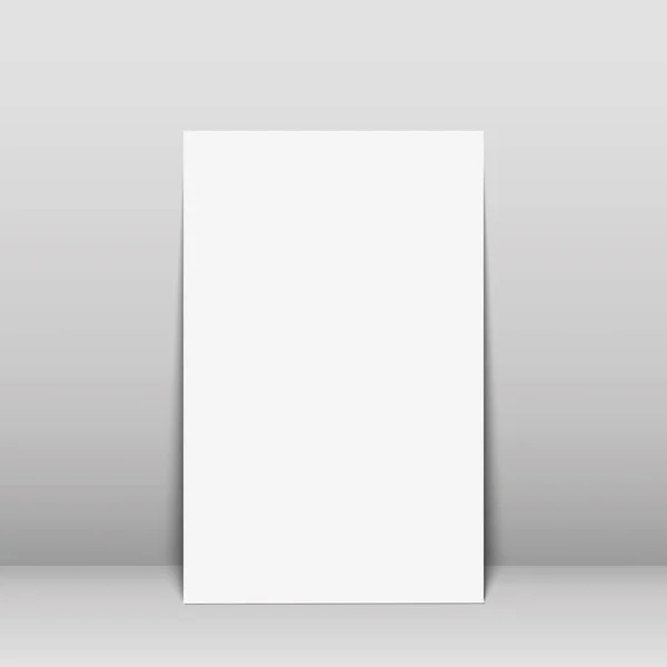 Sábana blanca apoyada sobre una pared gris. Ilustración vectorial. Prepárate. — Archivo Imágenes Vectoriales