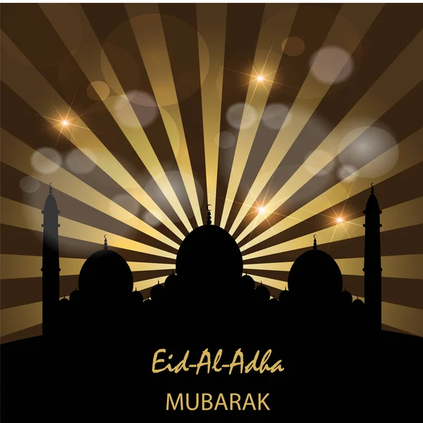 İslam kurban Festivali Eid Al Kurban Bayramı mübarek tebrik kartı vektör arka plan