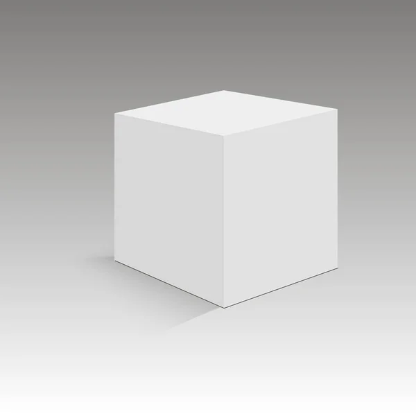 3d cube en perspective. Une boîte blanche. Vecteur pour votre conception graphique . — Image vectorielle