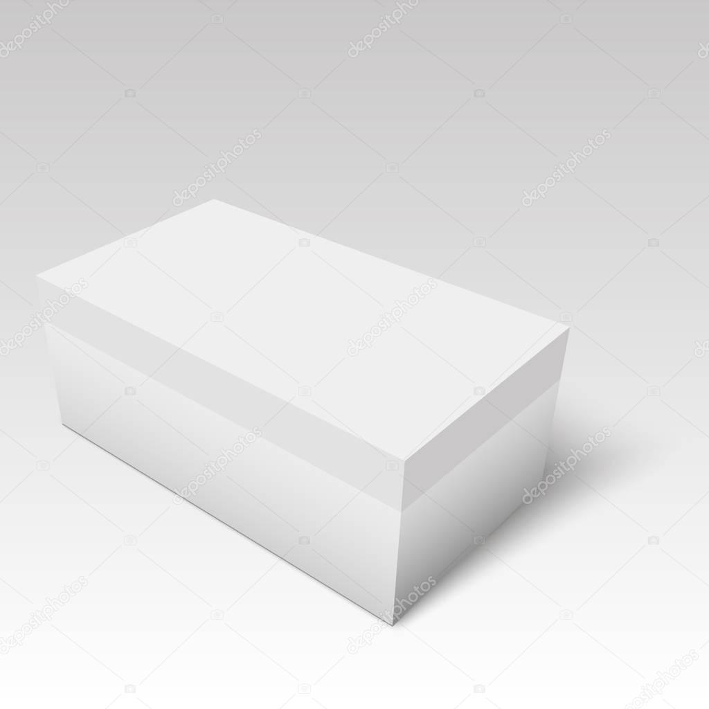 Blank of shoe box template for your design. Vector