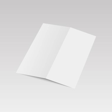 Açık dergi, günlük, kitapçık, kartpostal, el ilanı, kartvizit veya broşür kadar alay et. Vektör çizim.