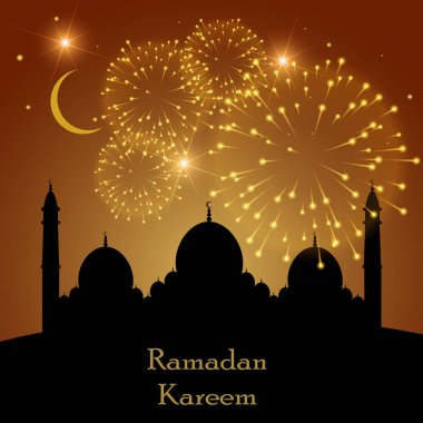 Ramazan Kareem İslam arka plan. Vektör çizim