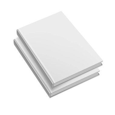 Yumuşak kapaklı kitap veya dergi şablon beyaz arka plan üzerinde. Kadar alay et. Vektör çizim