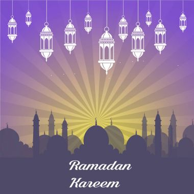 Ramazan Kareem İslam arka plan. Vektör çizim