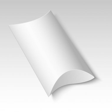 Beyaz ürün karton kutu mock up paketi. Vektör çizim