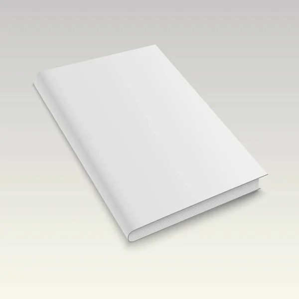 Couverture de livre vierge isolé sur fond blanc. Illustration vectorielle — Image vectorielle