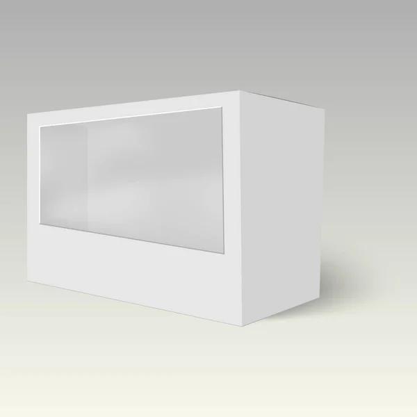 Termék karton műanyag csomag doboz ablak. Vektor modell akár kész a terv sablon. — Stock Vector