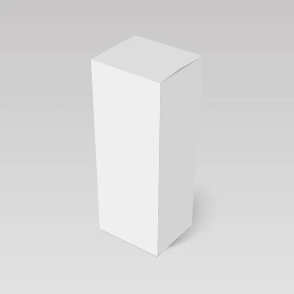 Blanco verticale papier vak sjabloon staande op witte achtergrond. Vectorillustratie — Stockvector
