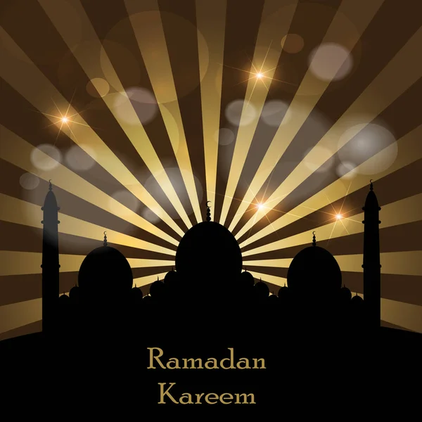 Ramadán Kareem antecedentes islámicos. Ilustración vectorial — Vector de stock