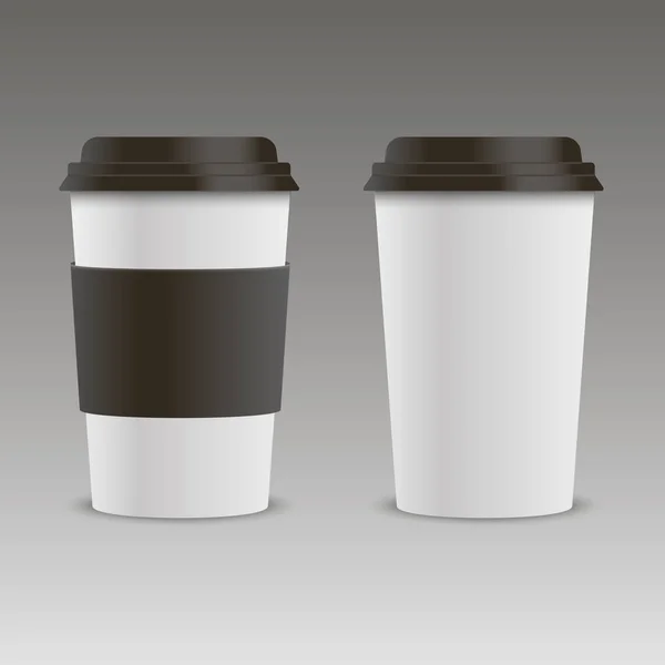 Realistiska kaffekopp mock upp. Vektor — Stock vektor