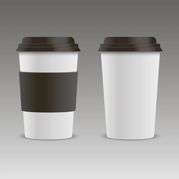 Realistic set of paper Coffee Cups. Collection 3d Coffee Cup Mock up ...