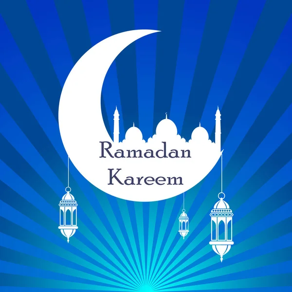 Ramadan Kareem sfondo islamico. Illustrazione vettoriale — Vettoriale Stock