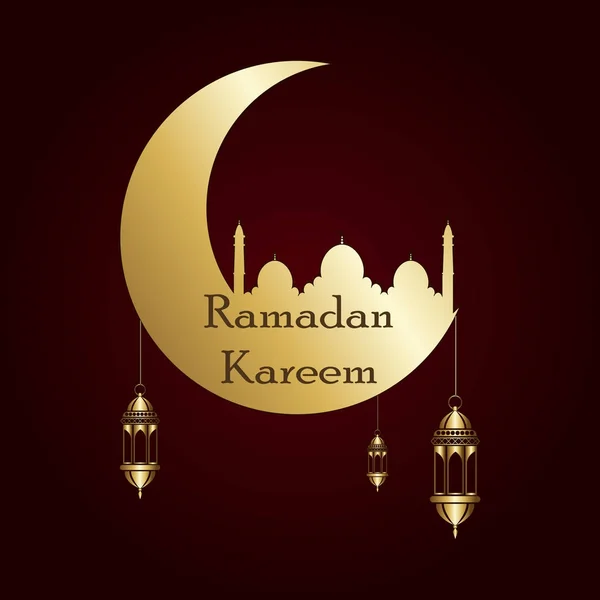 Ramadan Kareem sfondo islamico. Illustrazione vettoriale — Vettoriale Stock