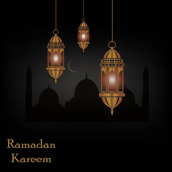 Рамадан Карим исламского происхождения. Векторная иллюстрация — стоковый вектор
