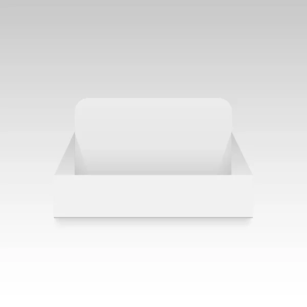 Белый POI картонный бланк пустой мак до искушения готов к вашему дизайну. Вектор — стоковый вектор