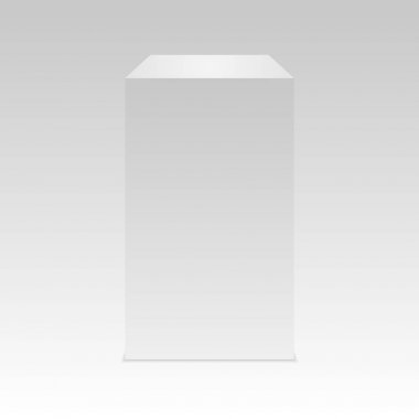 Gerçekçi beyaz küp gölge ile. Vecto