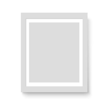 Sunularınız için mat beyaz resim çerçevesi. Vektör 