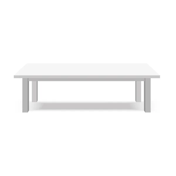 Современный белый стол, выставочный стол. Векторная иллюстрация — стоковый вектор
