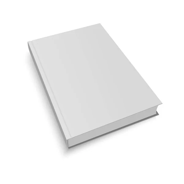 Geschlossenes Buch, Einband. Attrappe für das Cover-Design. hohe Detailgenauigkeit. isoliert auf weißem Hintergrund. Vecto — Stockvektor