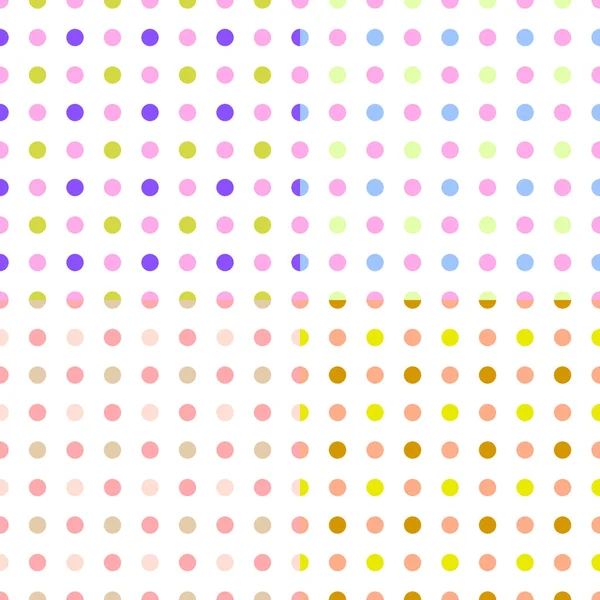 Set van naadloze patronen met kleurrijke polka dot textiel, behang. Vecto — Stockvector