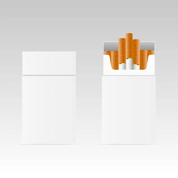 Blank package box of cigarettes. Vector mock u — Stock Vector