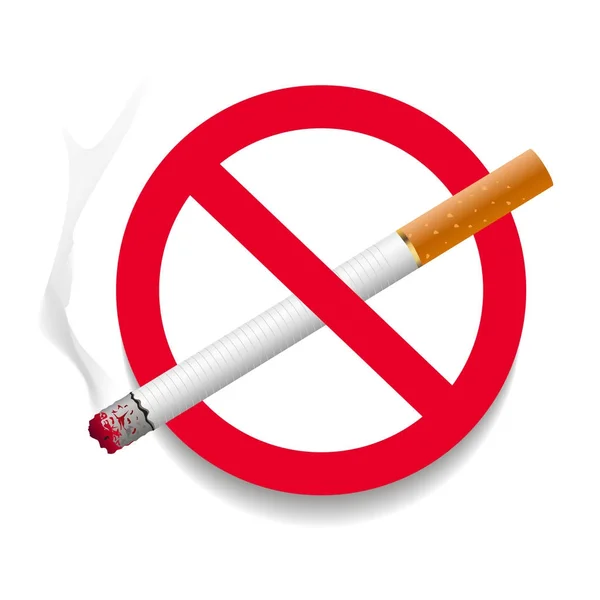 No hay etiqueta de zona de fumadores. Señal detallada no fumar. Vector — Vector de stock