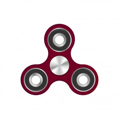 Kırmızı topluca spinner oyuncak - stres ve anksiyete Rölyef. Vektör