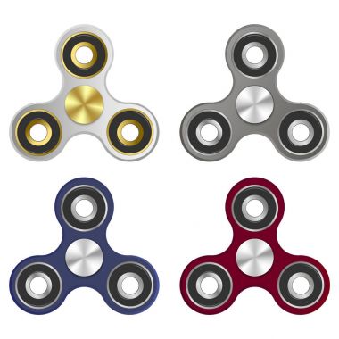 Topluca spinners farklı renklerin kümesi. Vektör