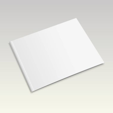 Gerçekçi boş kapalı dergisi mockup şablonu. Vektör