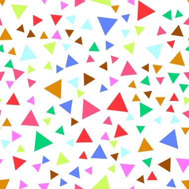 Renkli üçgenler ile Seamless modeli. Vektör arka plan.