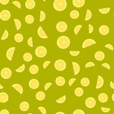 Limon dilimleriyle kusursuz desen. vektör arkaplanı