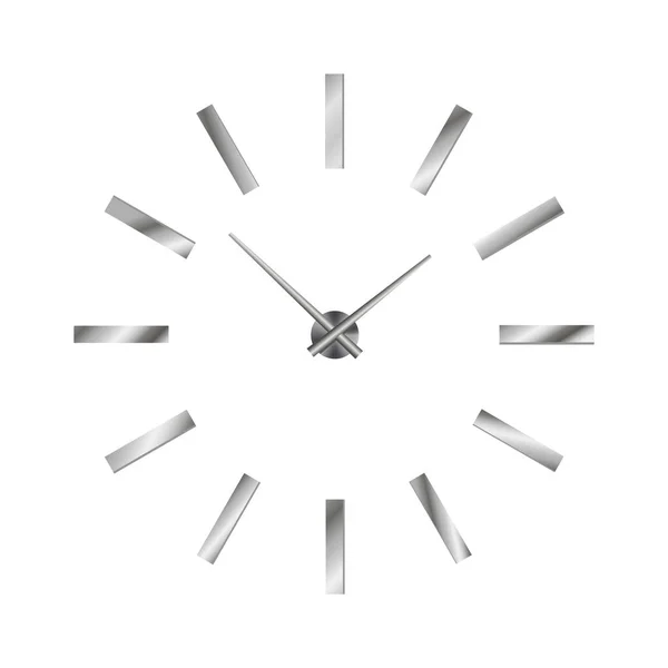 Relógio de parede metálico. Vetor — Vetor de Stock