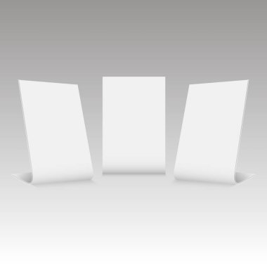 3D plaka tabela veya açık hava reklam Pos POI Stand afiş. Şablonu alay. Vektör illustratio
