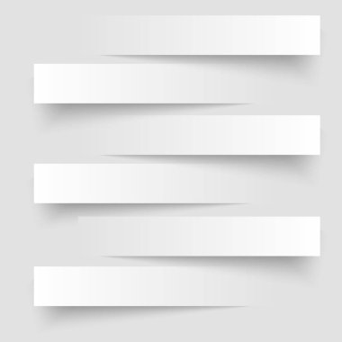 gri arka plan üzerinde 6 kesme afiş. Vektör çizim.