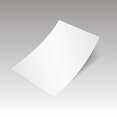 3D el ilanı Mock-up tasarım. Vektör çizim.