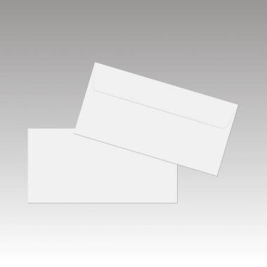 Boş kağıt zarflar tasarımınız için. Vektör zarf şablonu
