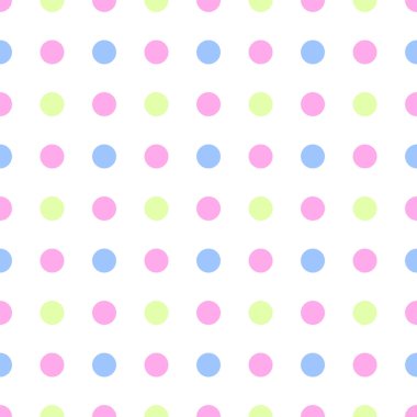 Renkli puantiyeli kumaş, duvar kağıdı ile Seamless modeli. Vektör