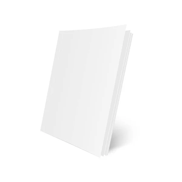 Blank Mock Up capa de revista, livro, livreto, brochura. Ilustração Isolado em fundo branco. Vetor — Vetor de Stock