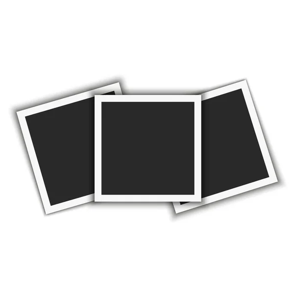 Leere Fotorahmen-Attrappe isoliert auf transparentem Hintergrund. Vektorillustration — Stockvektor