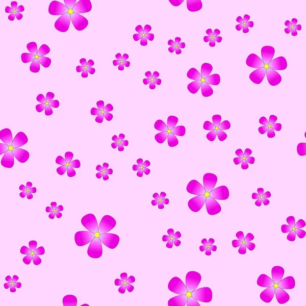 Seamless pattern with Purple flower. Vector — Stock Vector