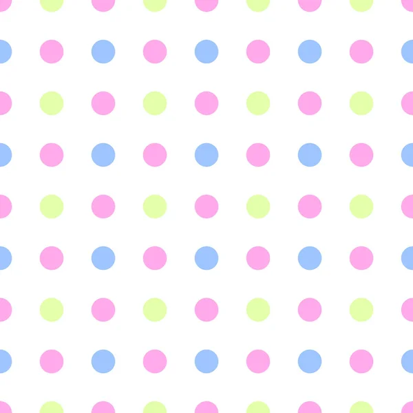 Naadloze patroon met kleurrijke polka dot stof, behang. Vector — Stockvector