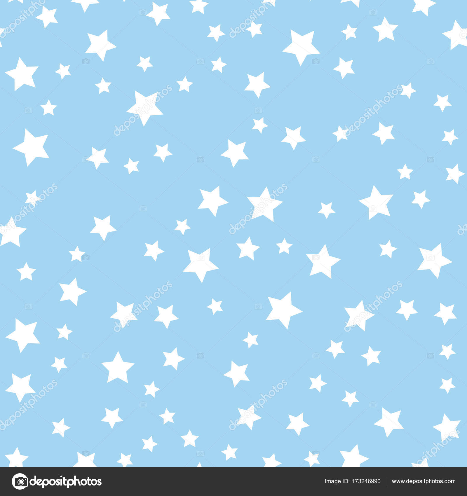 Seamless pattern with white stars on blue background. Vector illustration  Stock Vector Image by ©AzFree #173246990
