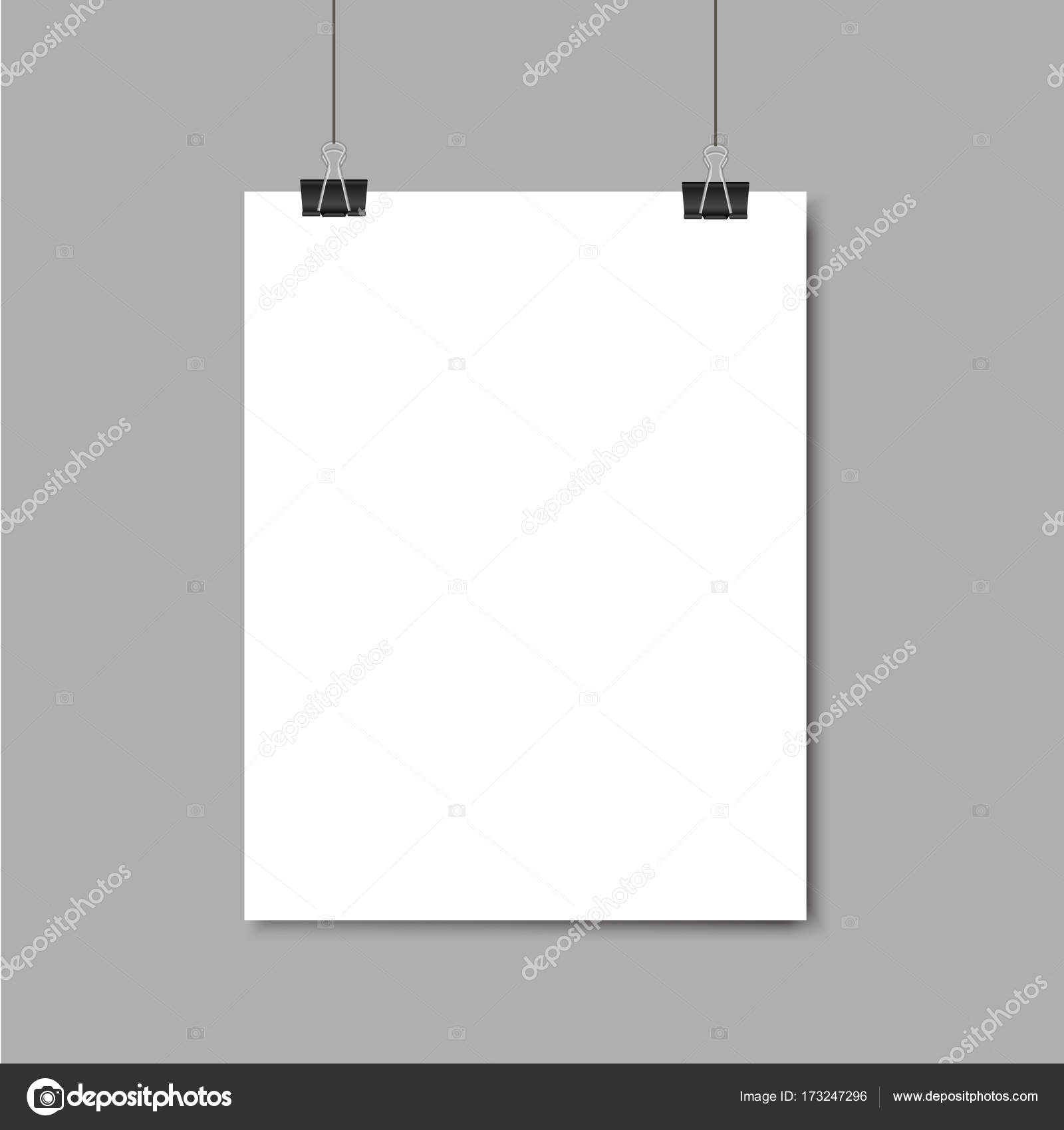Download Empty Paper Frame Mockup Hanging With Paper Clip On Grey Background Raster Copy Of Vector File Stock Vector C Azfree 173247296 PSD Mockup Templates