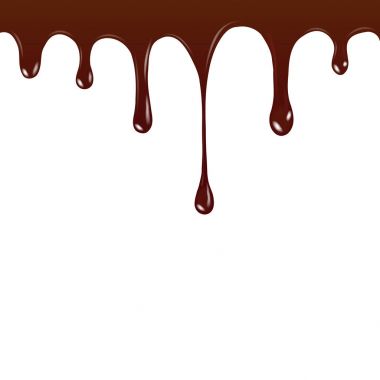 Vector Chocolate syrup drip pattern isolated on a white background. Chocolate streams  clipart