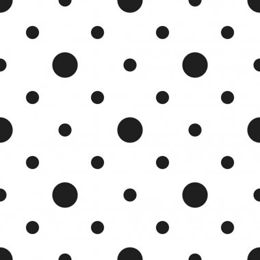 Siyah polka dot seamless modeli. vektör