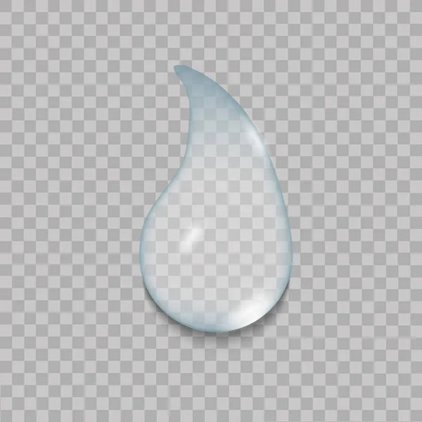 Gotas de agua pura y clara. Ilustración vectorial aislada — Vector de stock