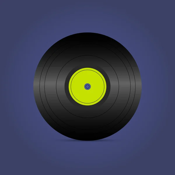 Realistische Vektor-Musik-Grammophon-Schallplatten-Ikone. Vektorillustration — Stockvektor