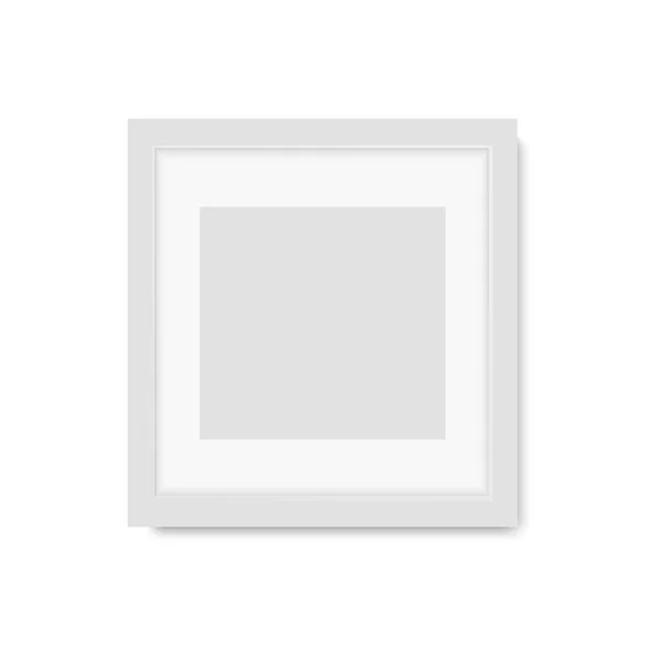Realistische wit frame geïsoleerd op een witte achtergrond. vectorillustratie — Stockvector