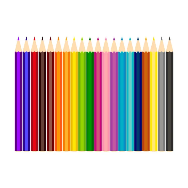 Ensemble de crayons de couleur. Illustration vectorielle — Image vectorielle